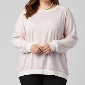 GREEN TEA Pink Lightweight Sweatshirt XXL